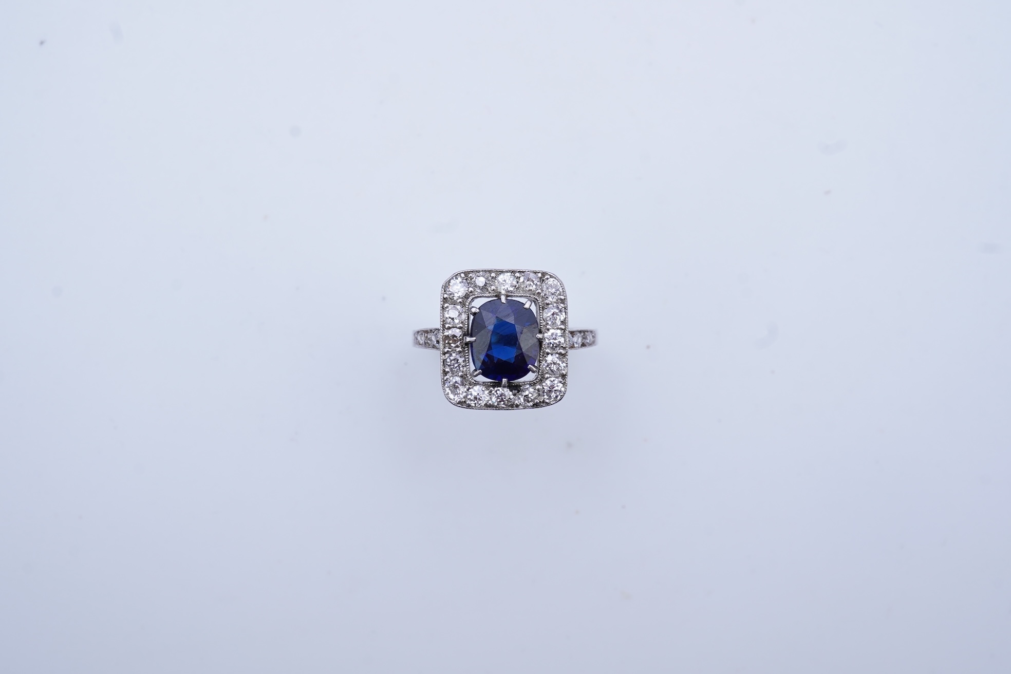 An Art Deco sapphire and diamond ring, 1920s